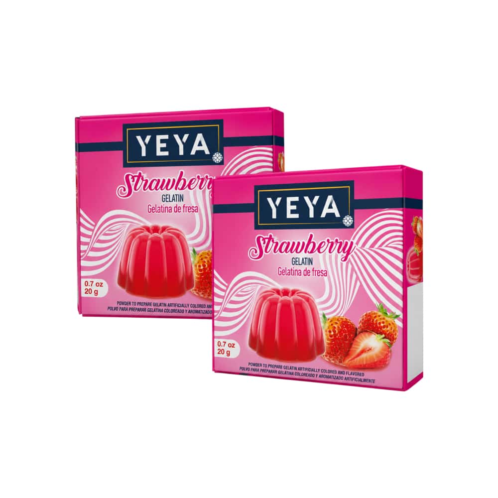 Gelatina sabor fresa YEYA (2 x 20 g) - Miniatura 1
