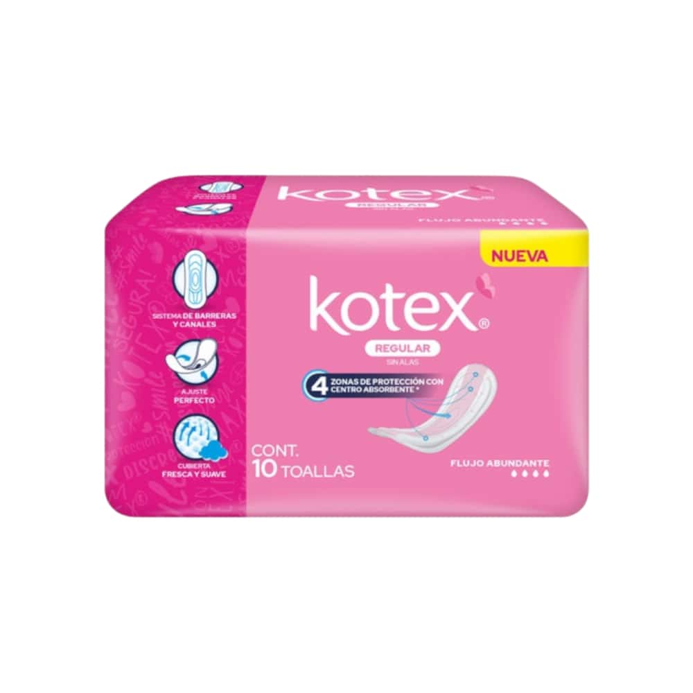 Intimas anatómica sin alas Kotex (10 U) - Miniatura 3