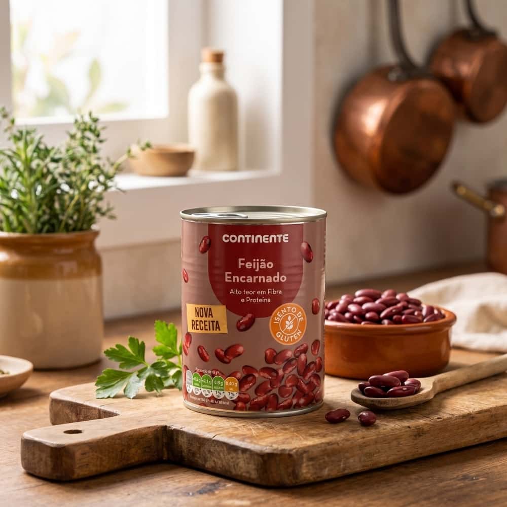 Judías rojas cocidas Continente (830 g / 1.83 lb) - Miniatura 3