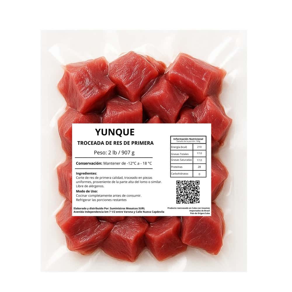 Carne troceada de res de primera Yunque (907 g / 2 lb) - Miniatura 2