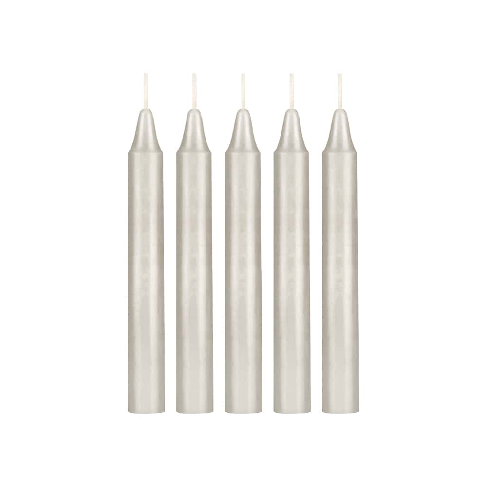 Velas de cera color blanco Vélazon (5 U) - Miniatura 1