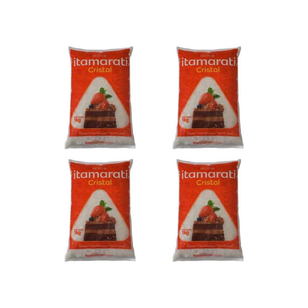 Azúcar blanca cristal Itamarati (4 x 1 kg / 2.2 lb) - Miniatura 1