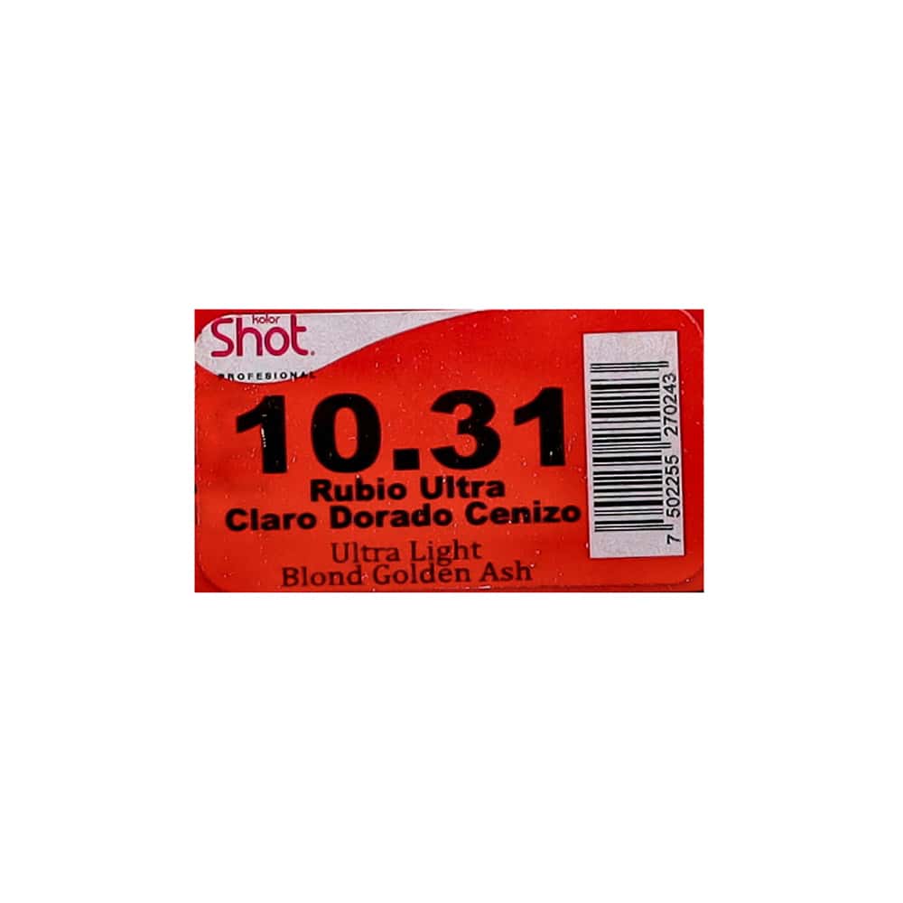 Tinte en crema rubio ultra claro dorado cenizo 10.31 Kolor Shot (90 g / 3.17 oz) - Miniatura 8