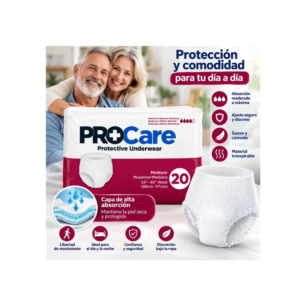 Pañales desechables para adultos talla M ProCare (20 U) - Miniatura 3
