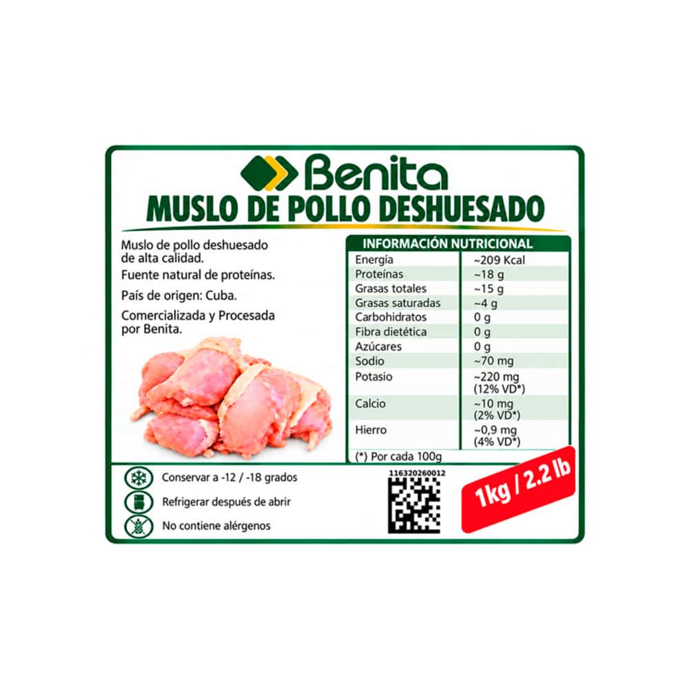 Muslo de pollo deshuesado Benita (1 kg / 2.2 lb) - Miniatura 3