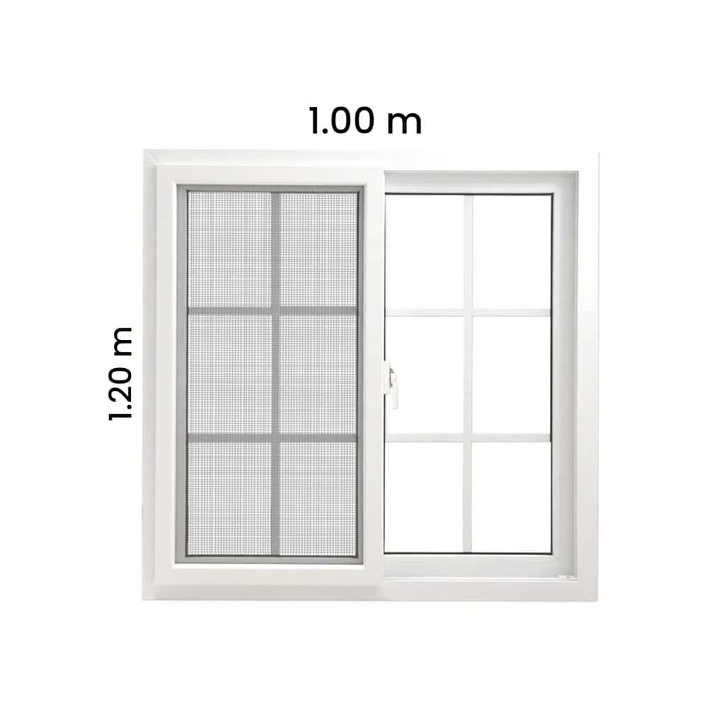 Ventana corrediza de u-PVC con malla anti mosquito 1.20 m x 1.00 m XL Soluciones - Miniatura 2