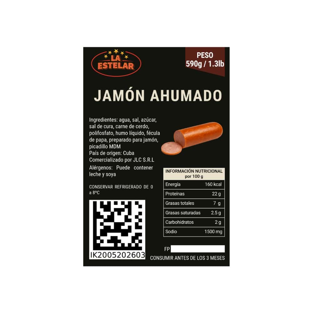 Jamón ahumado La Estelar (590 g / 1.3 lb) - Miniatura 2