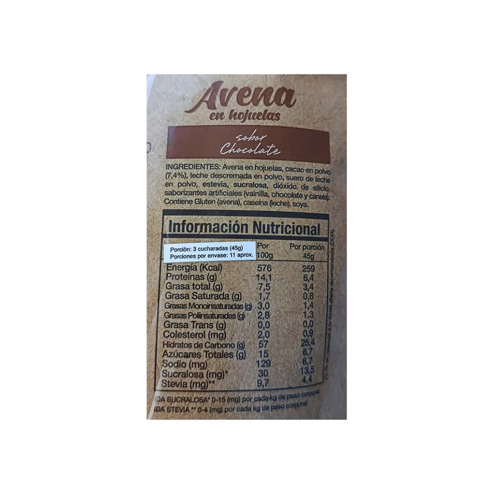 Avena en hojuelas sabor Chocolate Santograno (500 g / 1.1 lb) - Miniatura 3