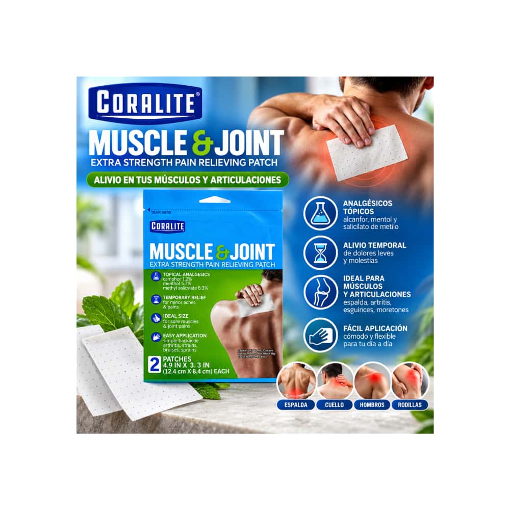 Parche analgésico extrafuerte para músculos y articulaciones Coralite (2 U) - Miniatura 3