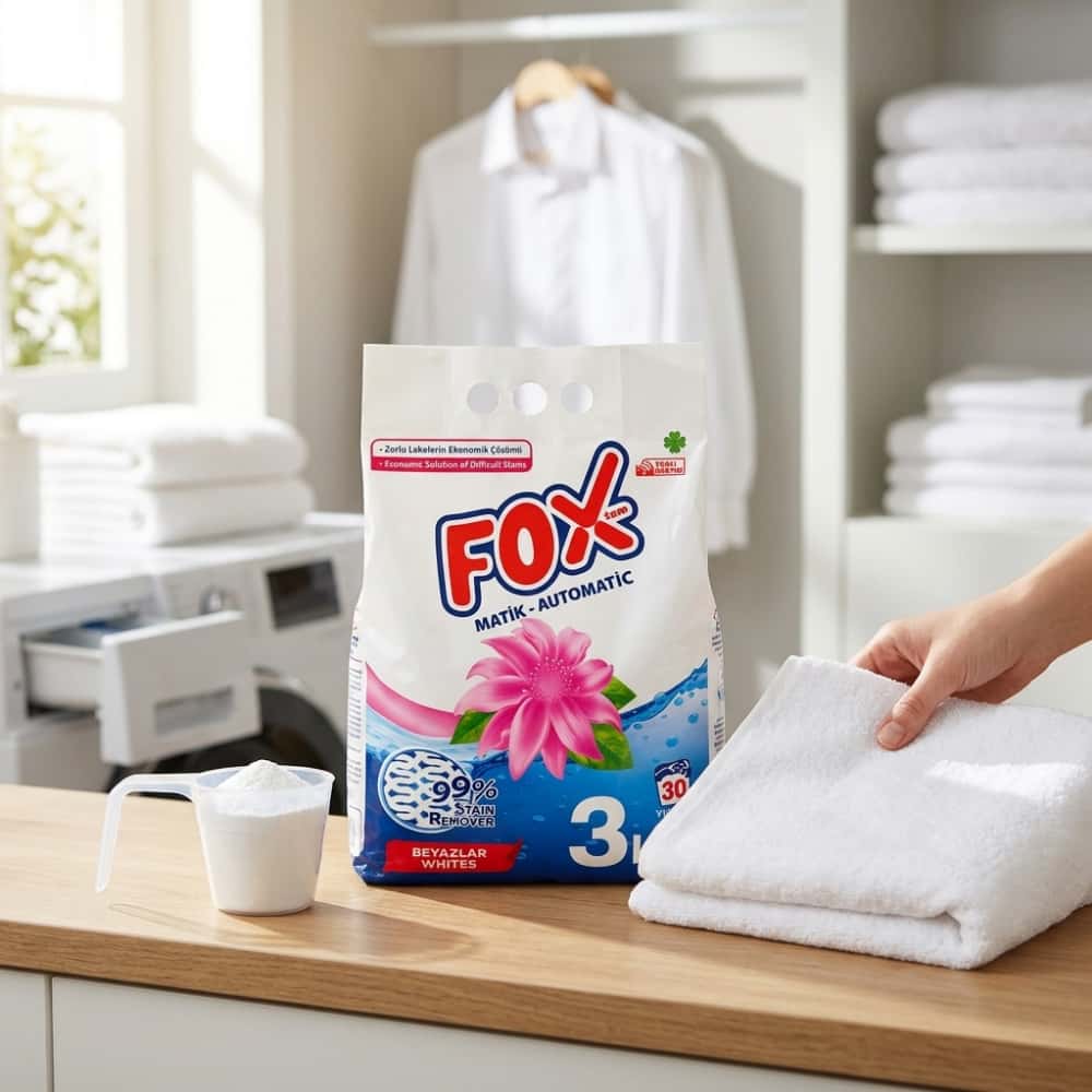 Detergente en polvo para ropa blanca Fox (3 kg / 6.61 lb) - Miniatura 4