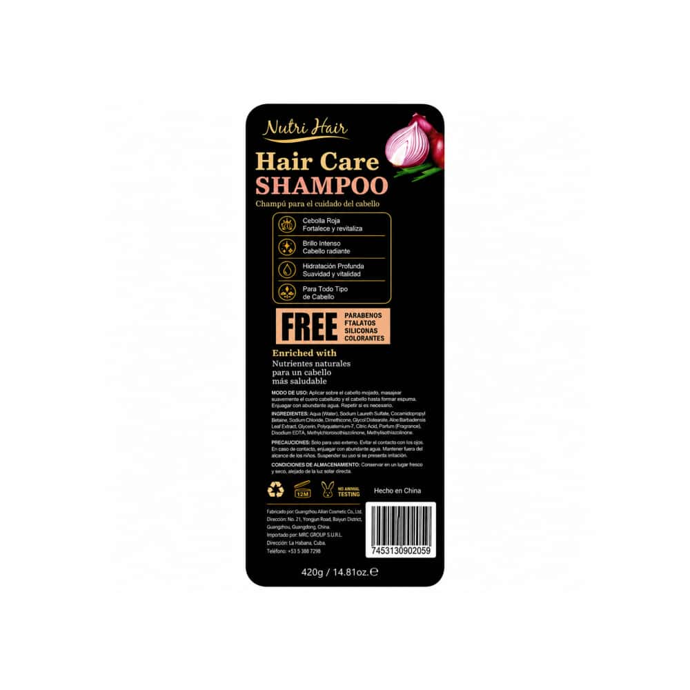 Champú Fortalecedor con Cebolla Roja Nutri Hair (420 g / 14.81 oz) - Miniatura 3