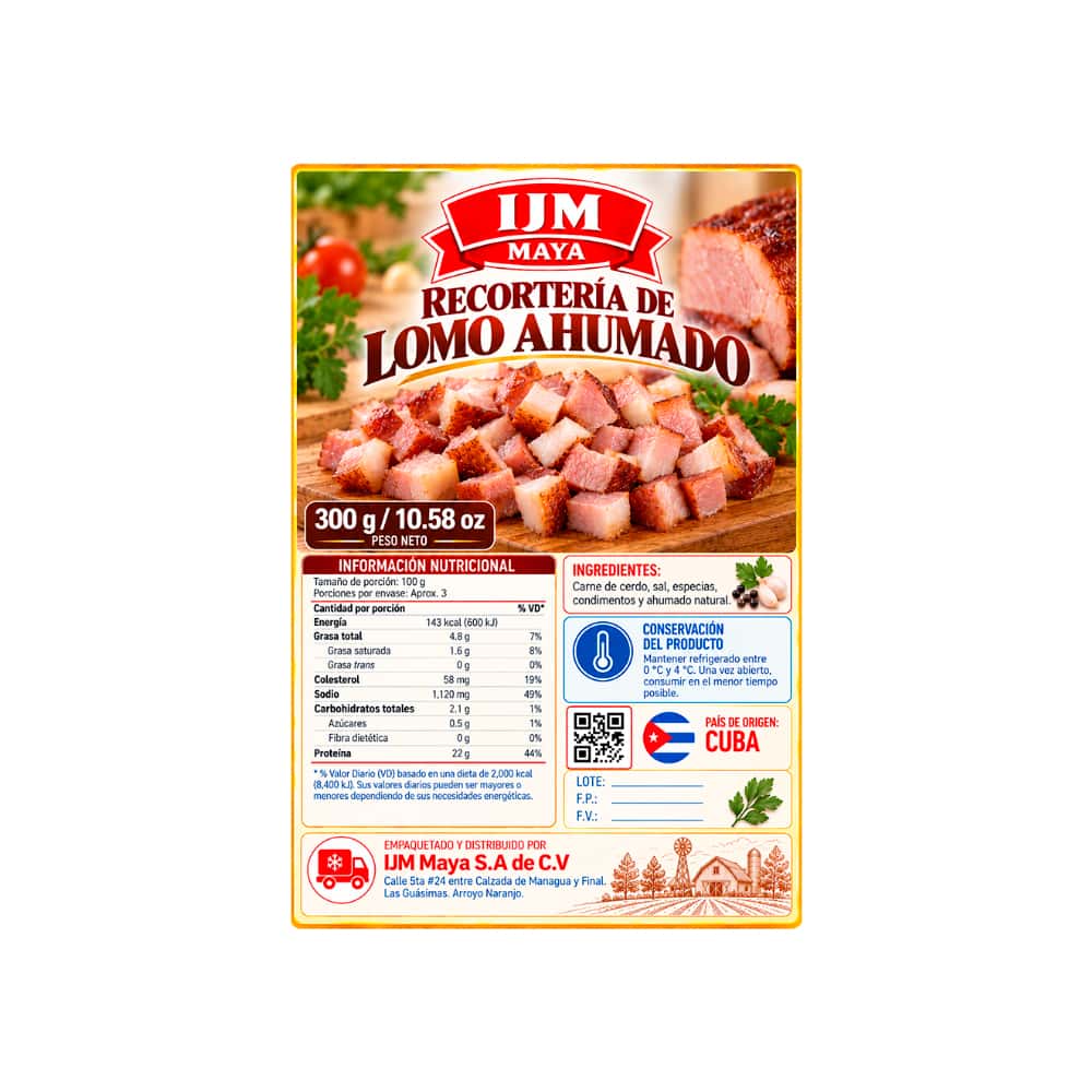 Recortería de lomo ahumado IJM Maya (300 g / 10.58 oz) - Miniatura 2