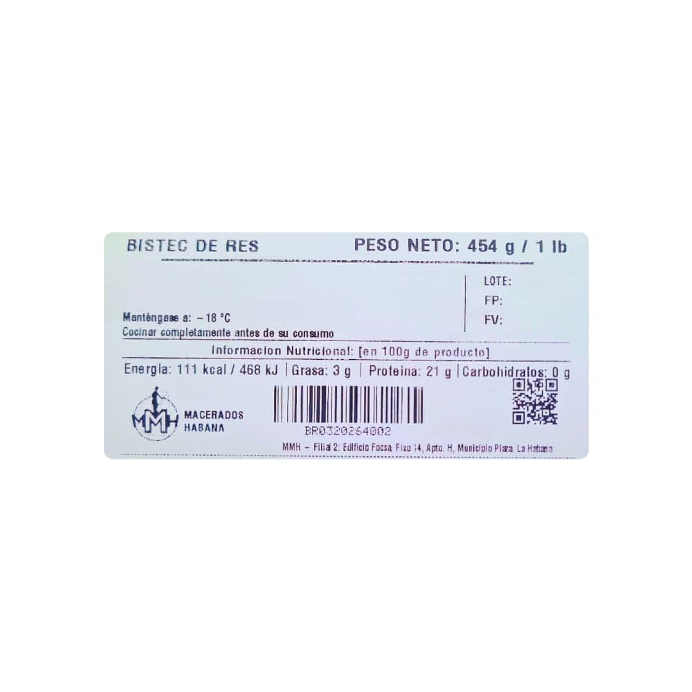 Bistec de res Macerados Habana (454 g / 1 lb) - Miniatura 2