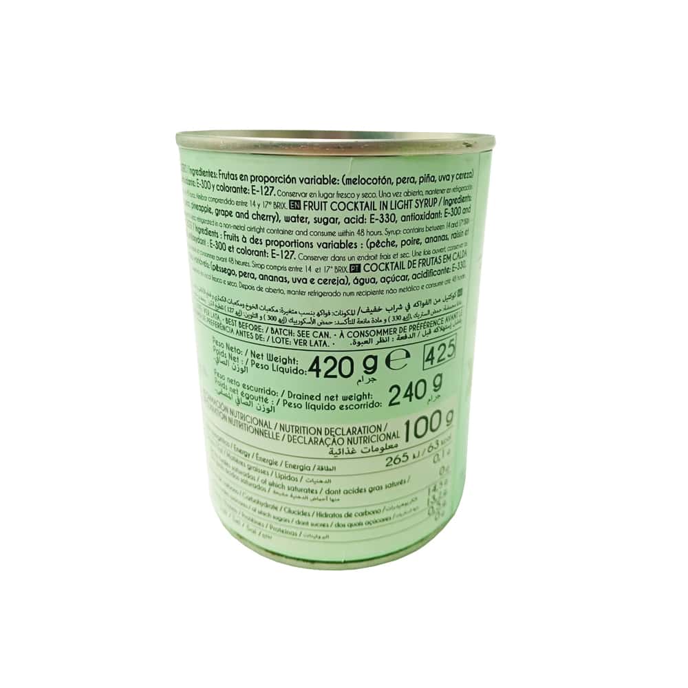 Cóctel de frutas en almíbar ligero Mocitos (420 g / 14.81 oz) - Miniatura 4