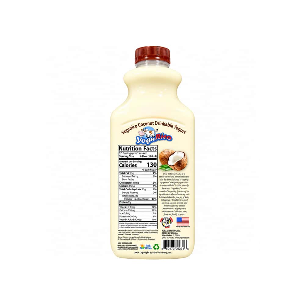 Yogur bebible de coco YoguRico (1.69 L) - Miniatura 2