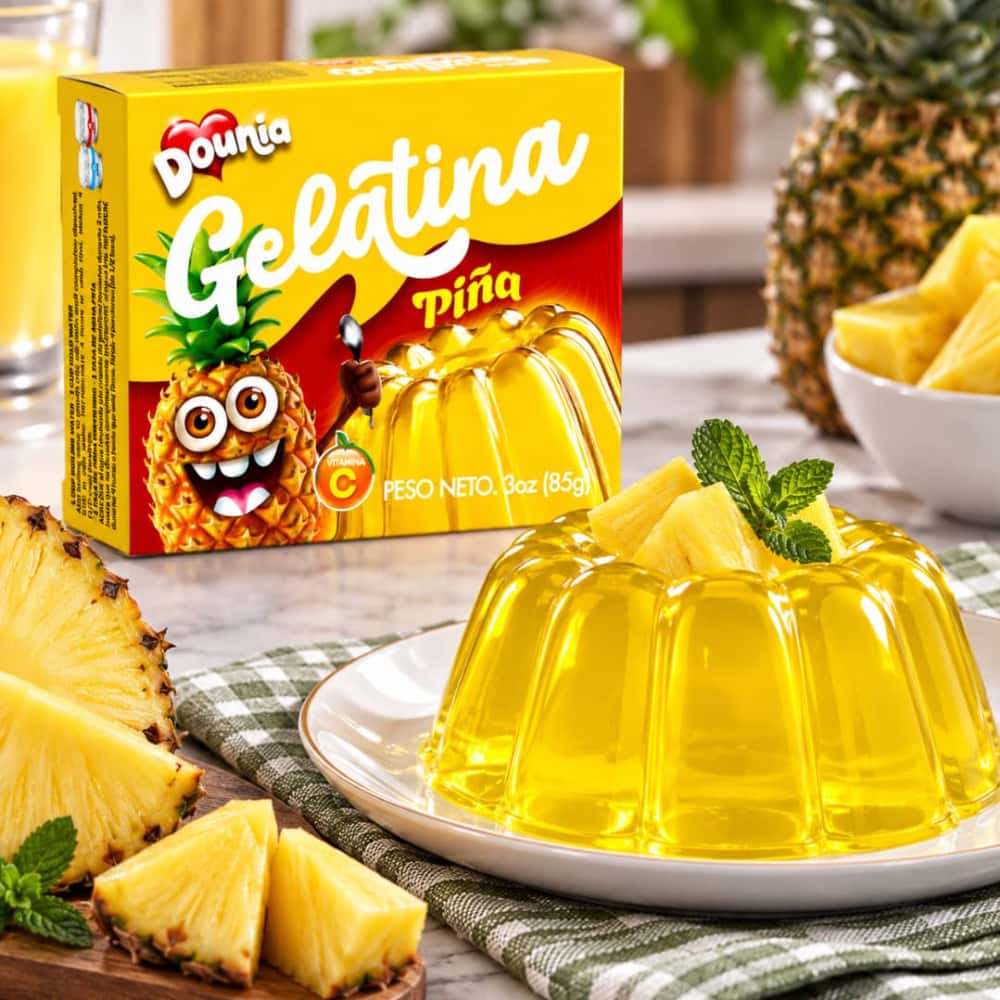 Gelatina con sabor piña Dounia (8 x 85 g / 3 oz) - Miniatura 2