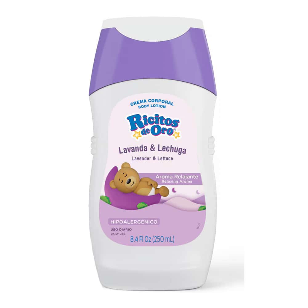 Crema corporal para bebé lavanda y lechuga Ricitos de Oro (250 ml / 8.4 fl oz) - Miniatura 1
