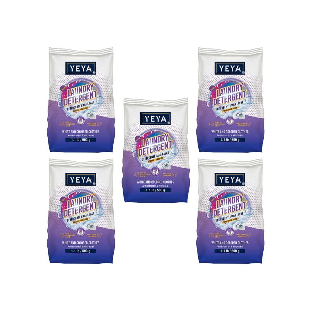 Detergente en polvo con aroma a lavanda Yeya (5 x 500 g / 1.1 lb) - Miniatura 1
