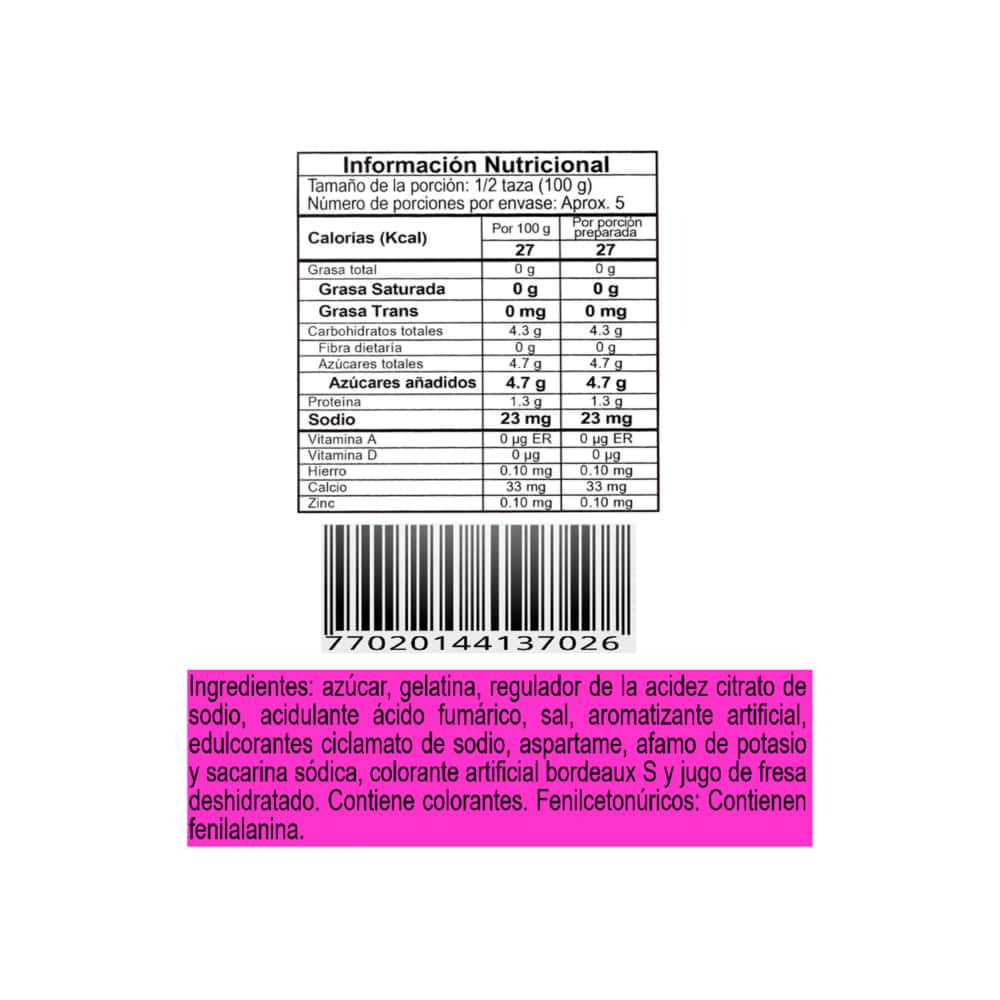 Gelatina sabor a fresa Gel’hada (3 x 35 g / 1.23 oz) - Miniatura 3