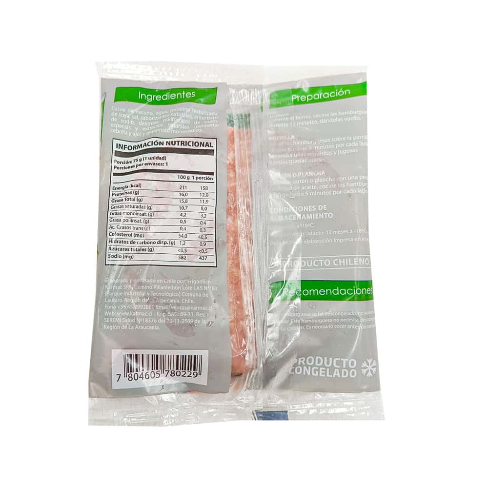 Hamburguesa de vacuno Karmac (75 g / 2.6 oz) - Miniatura 6