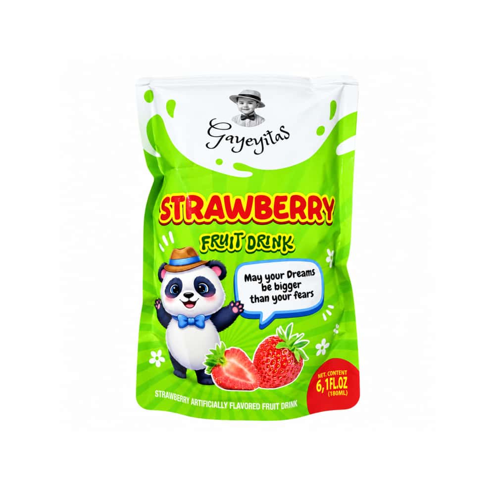 Bebida de frutas con sabor artificial a fresa Gayeyitas (180 ml / 6.1 fl oz) - Miniatura 1