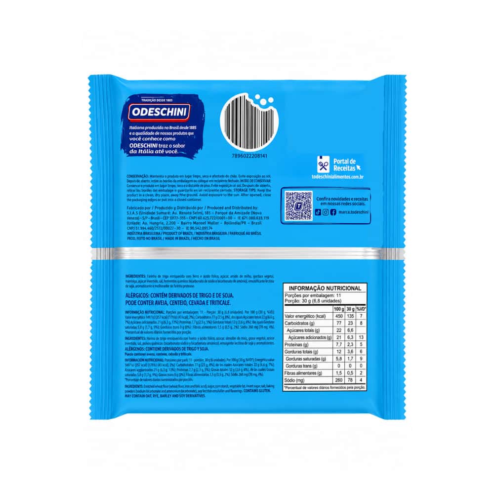 Galleta de mantequilla con sabor a leche Todeschini (330 g / 11.64 oz) - Miniatura 2