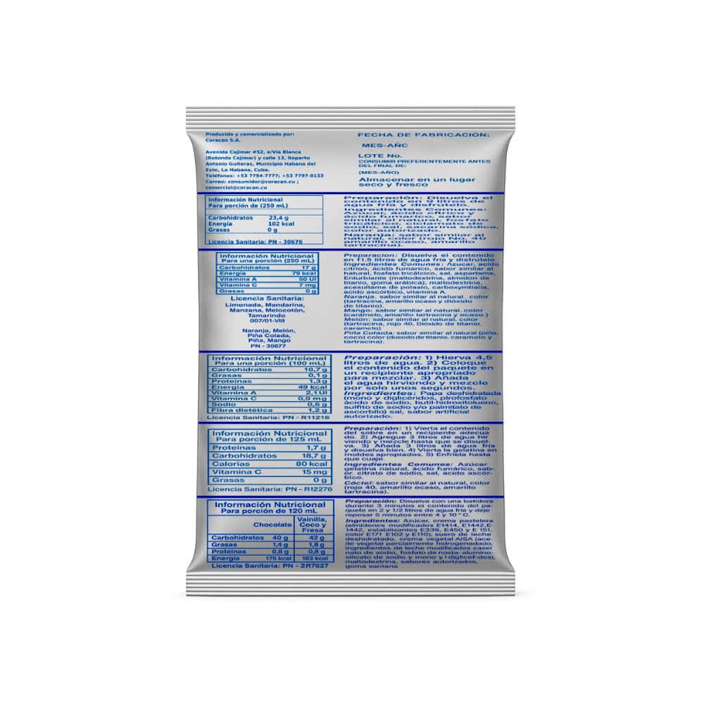 Gelatina de cóctel Coracan (1 kg / 2.2 lb) - Miniatura 5