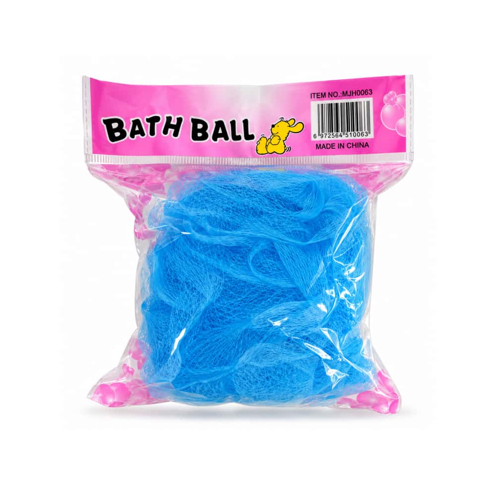 Esponja de baño tipo malla azul Mujinhua (1 U) - Miniatura 2