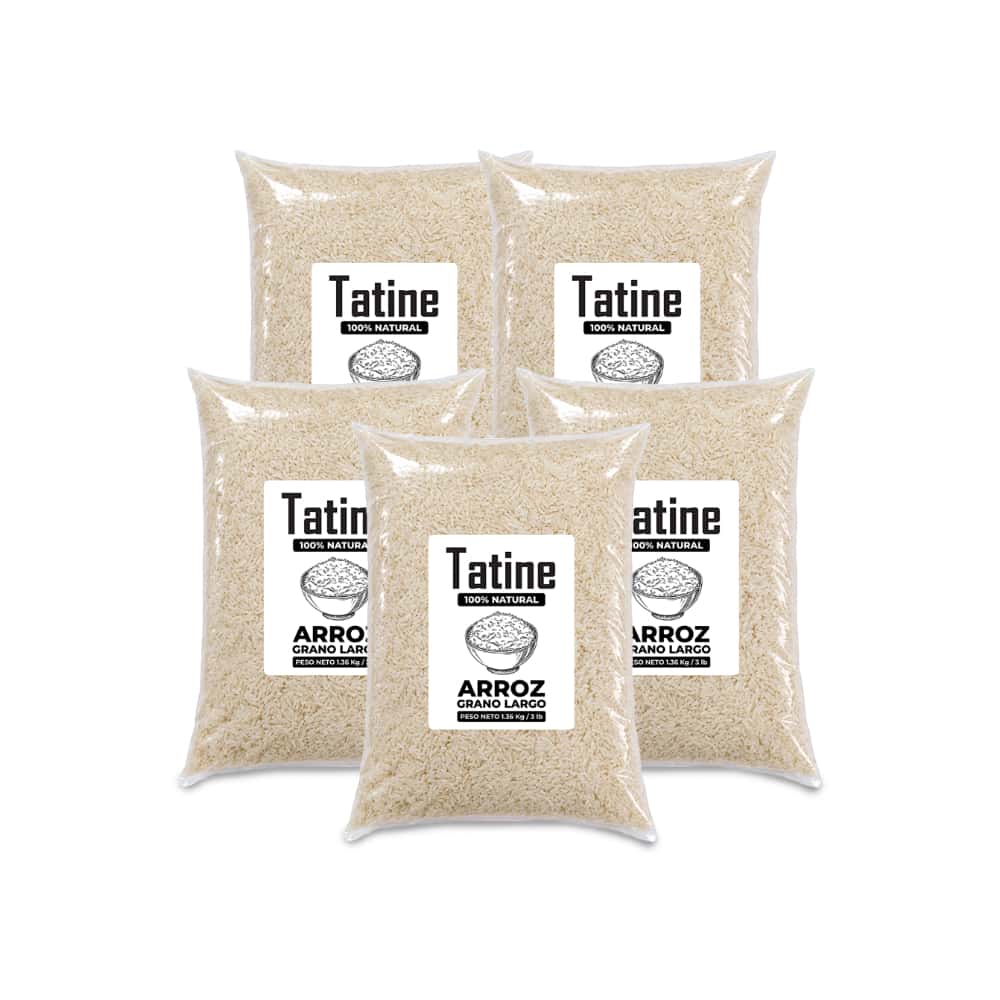 Arroz de grano largo Tatine (5 x 1.36 kg / 3 lb) - Miniatura 1