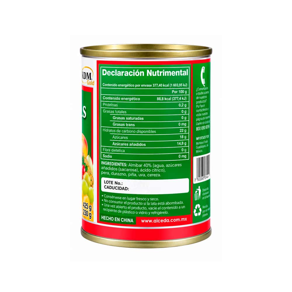 Cóctel de frutas en almíbar La Prateria (425 g / 15 oz) - Miniatura 2