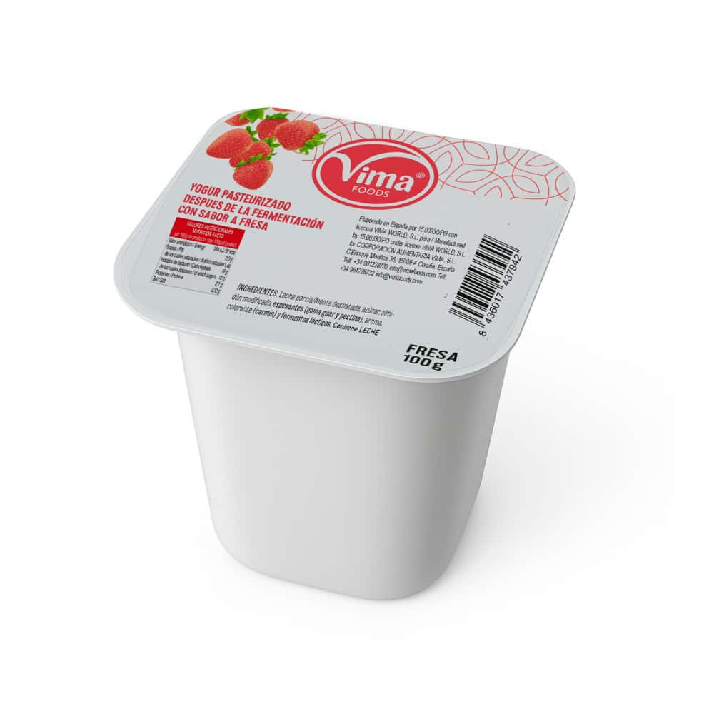 Yogurt pasteurizado sabor fresa Vima Foods (4 x 100 g / 3.53 oz) - Miniatura 4