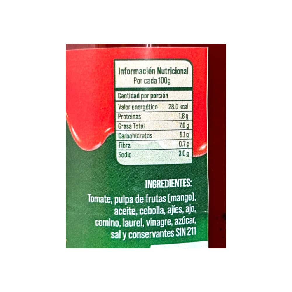 Salsa de tomate condimentada El Roble (1 kg / 2.2 lb) - Miniatura 2