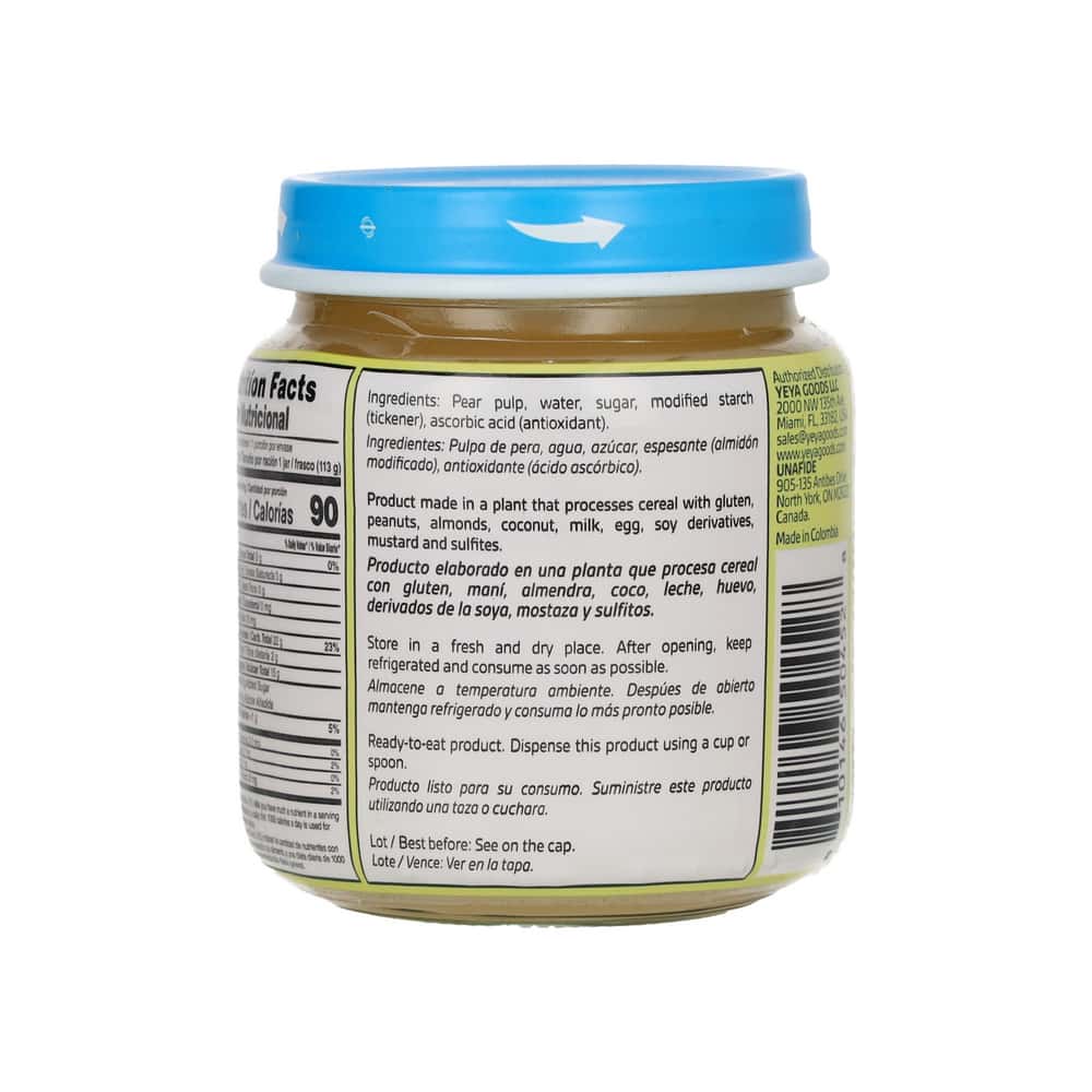 Compota de pera YEYA (113 g / 4 oz) - Miniatura 3