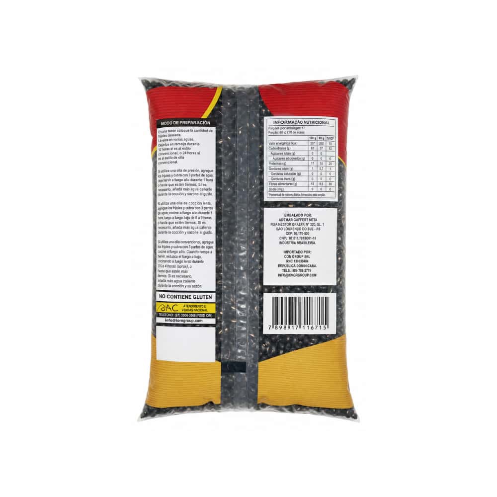 Frijol negro grupo 1 IOM Foods (1 kg) - Miniatura 2