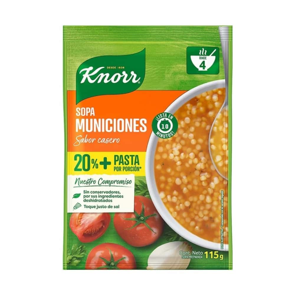 Sopa de municiones sabor casero Knorr (115 g / 4.05 oz) - Miniatura 2