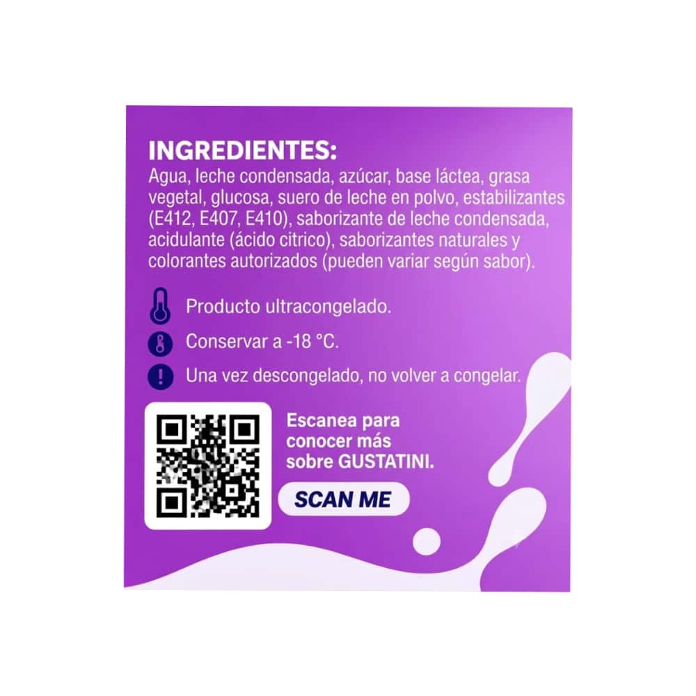 Helado de leche condensada Gustatini (500 ml) - Miniatura 2