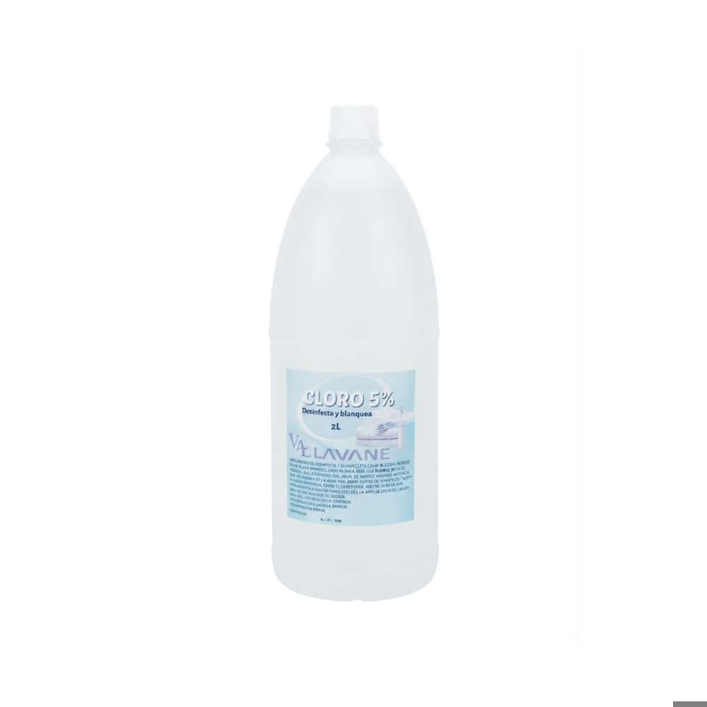 Cloro con hipoclorito de sodio concentrado al 5% de claro activo Lavane (2 L) - Miniatura 1