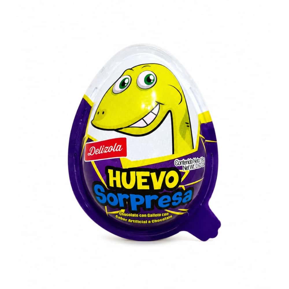 Huevo sorpresa sabor a chocolate con galletas Delizola (18 g) - Miniatura 1