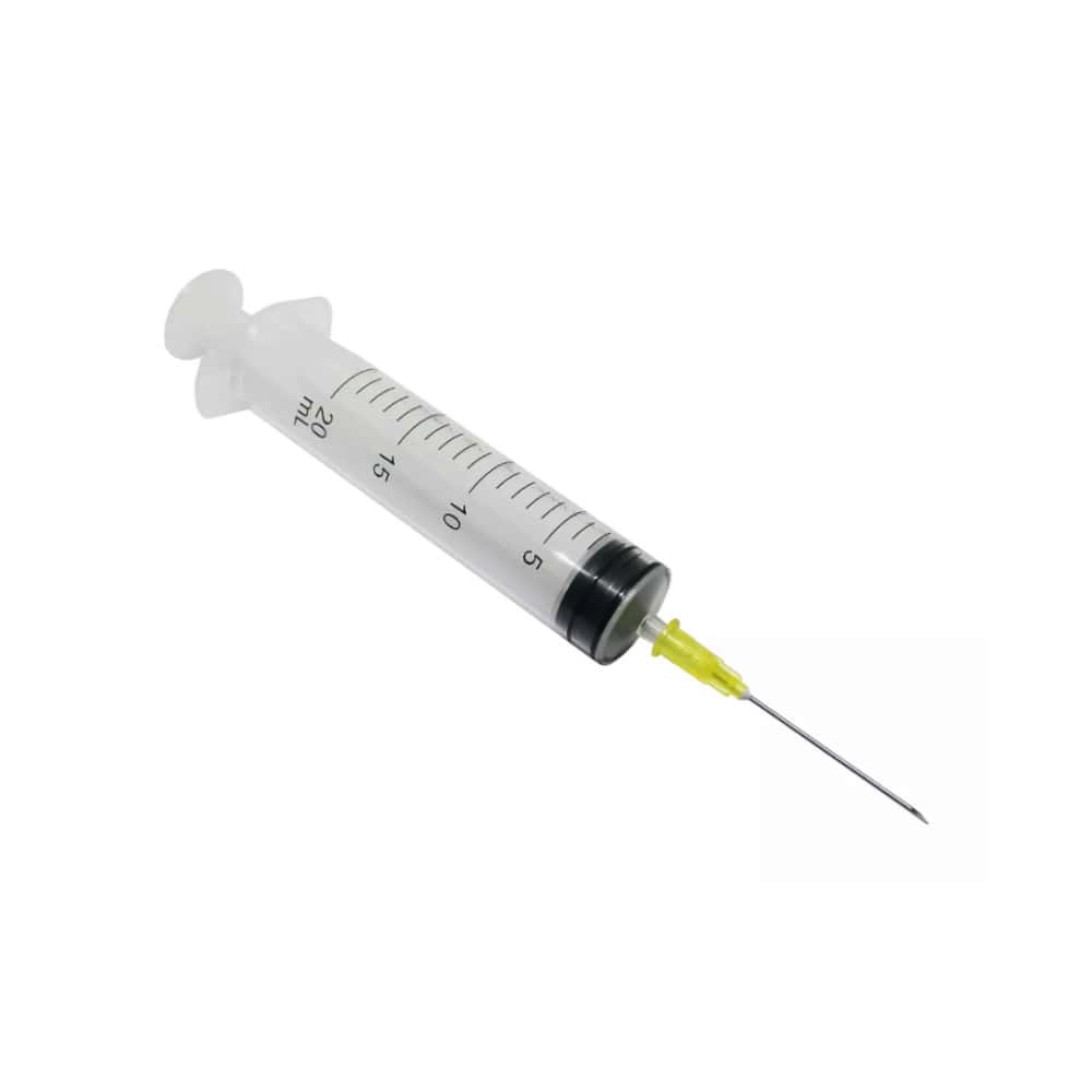 Jeringa de plástico desechable de 20 ml con aguja Sensi Medical - Miniatura 1