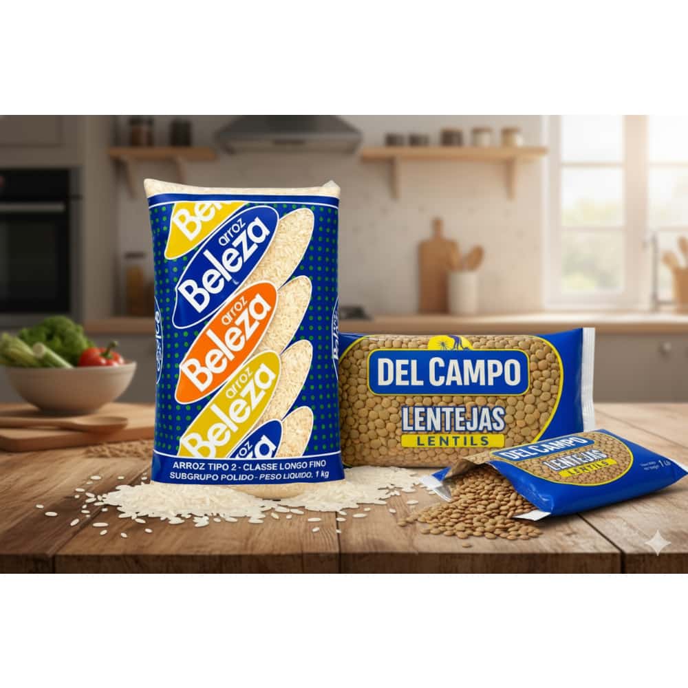 Arroz tipo 2 Beleza (1 kg / 2.20 lb) + Lentejas Del Campo (454 g / 1 lb) - Miniatura 4
