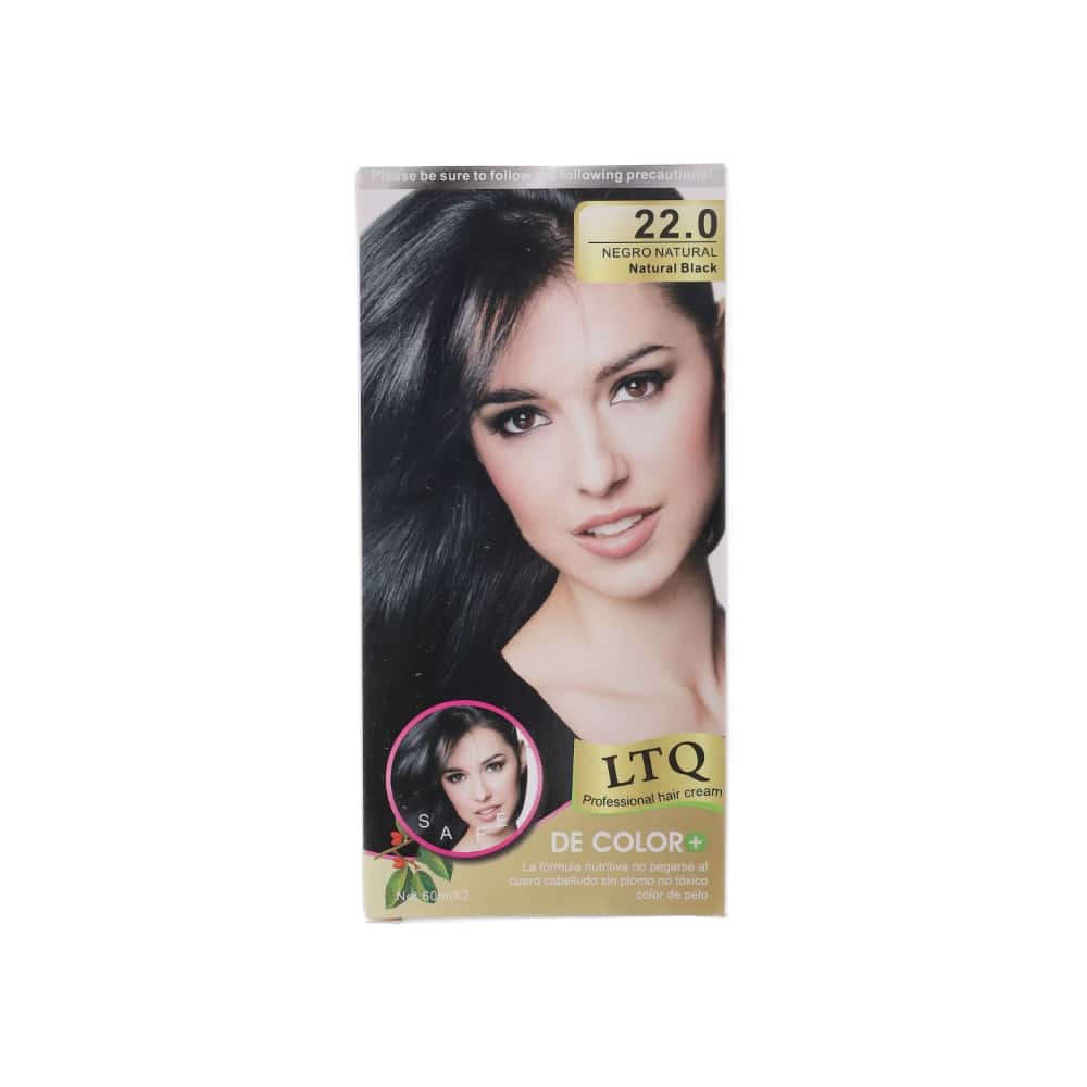 Tinte en crema para el cabello No. 22.0 negro natural LTQ (120 ml) - Miniatura 2