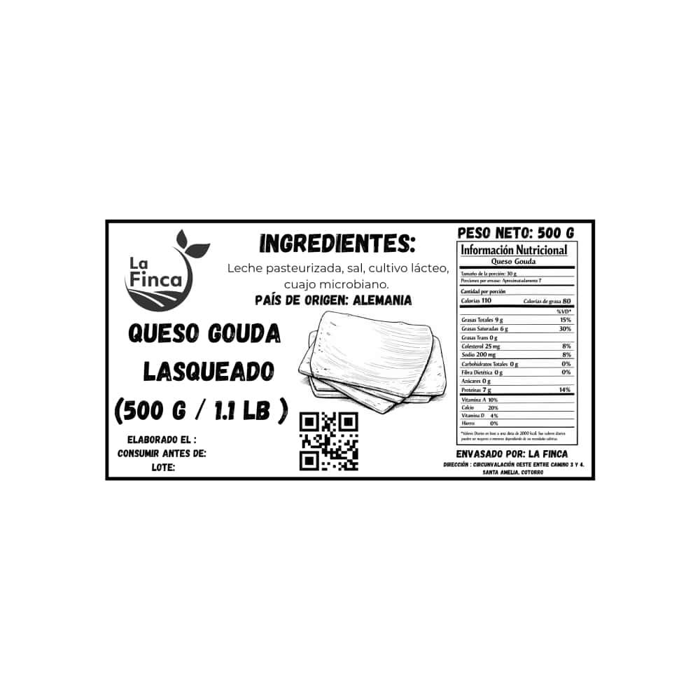 Queso gouda lasqueado La Finca (500 g / 1.1 lb) - Miniatura 4