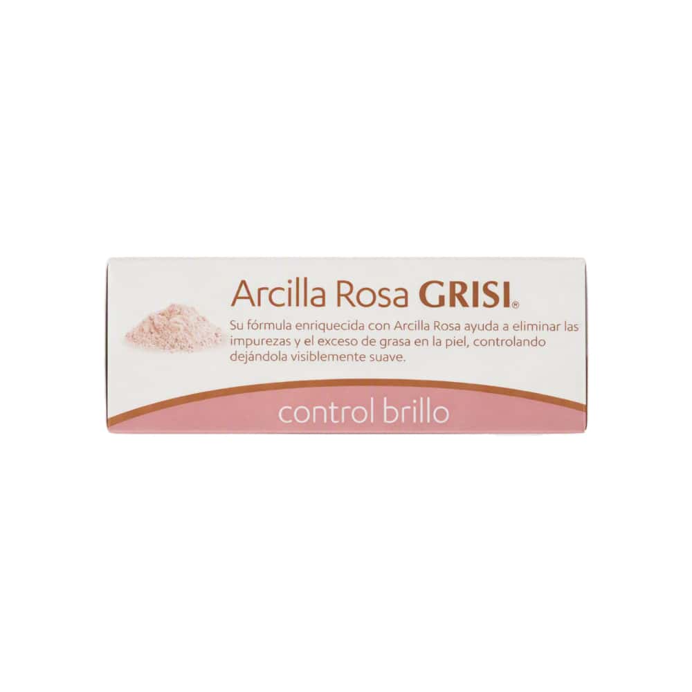 Jabón natural de tocador control brillo arcilla rosa Grisi (125 g / 4.41 oz) - Miniatura 2