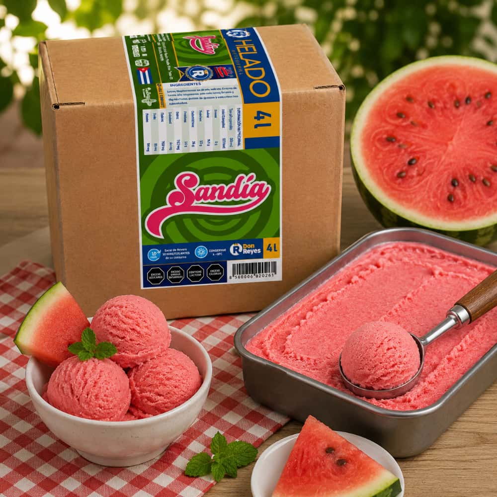 Helado artesanal sabor sandía Don Reyes (4 L) - Miniatura 5