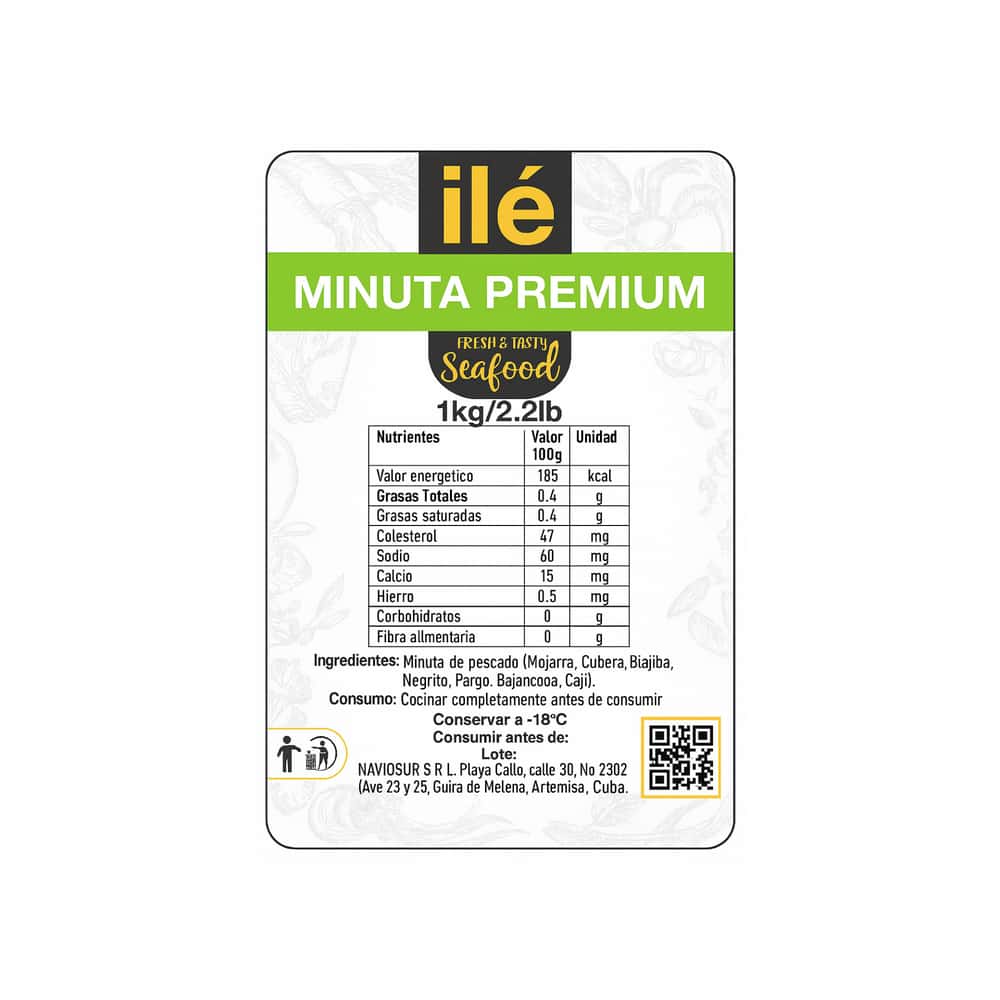 Minuta de pescado premium Ilé (1 kg / 2.2 lb) - Miniatura 3