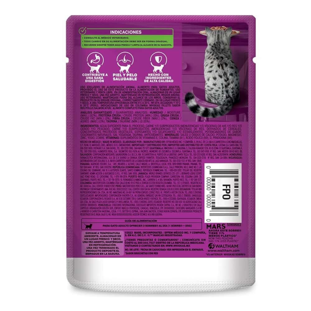 Comida para gatos adultos filetes de parillada mixta Whiskas (85 g / 2.99 oz) - Miniatura 2