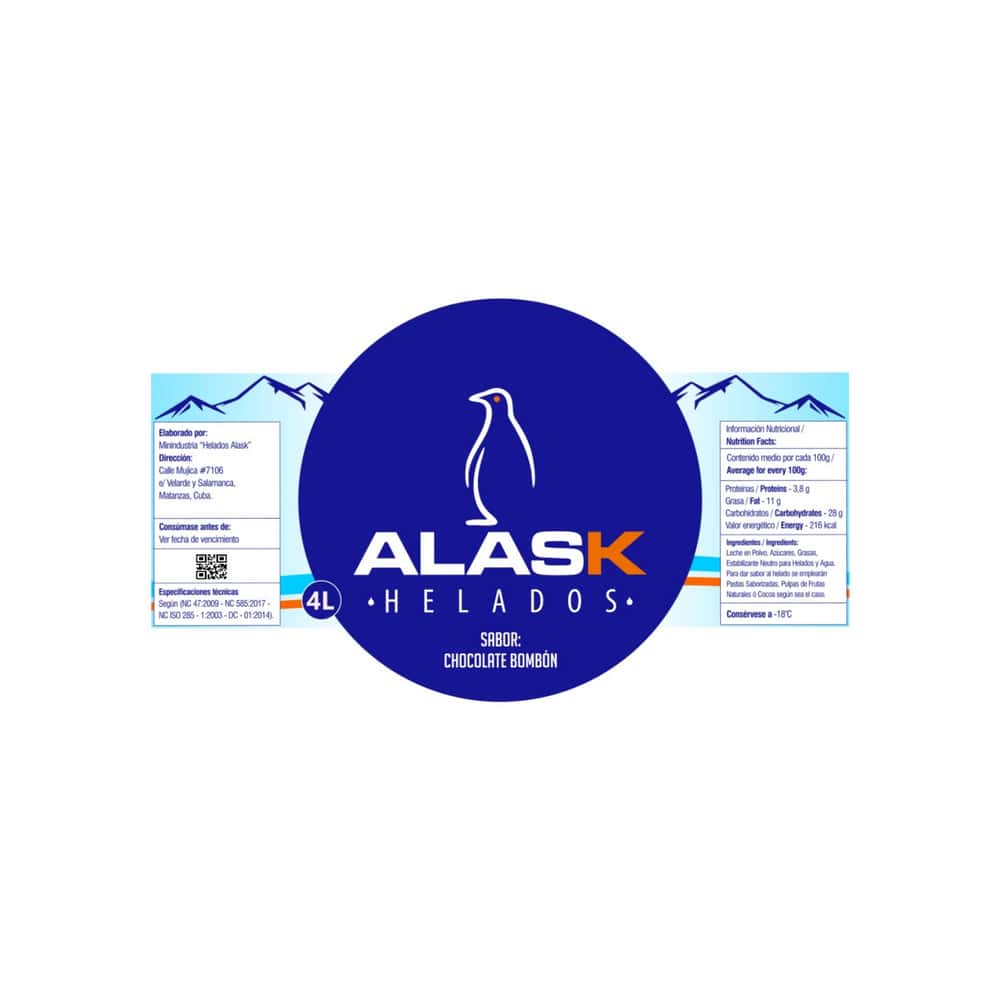 Helado de chocolate bombón Alask (4 L) - Miniatura 2