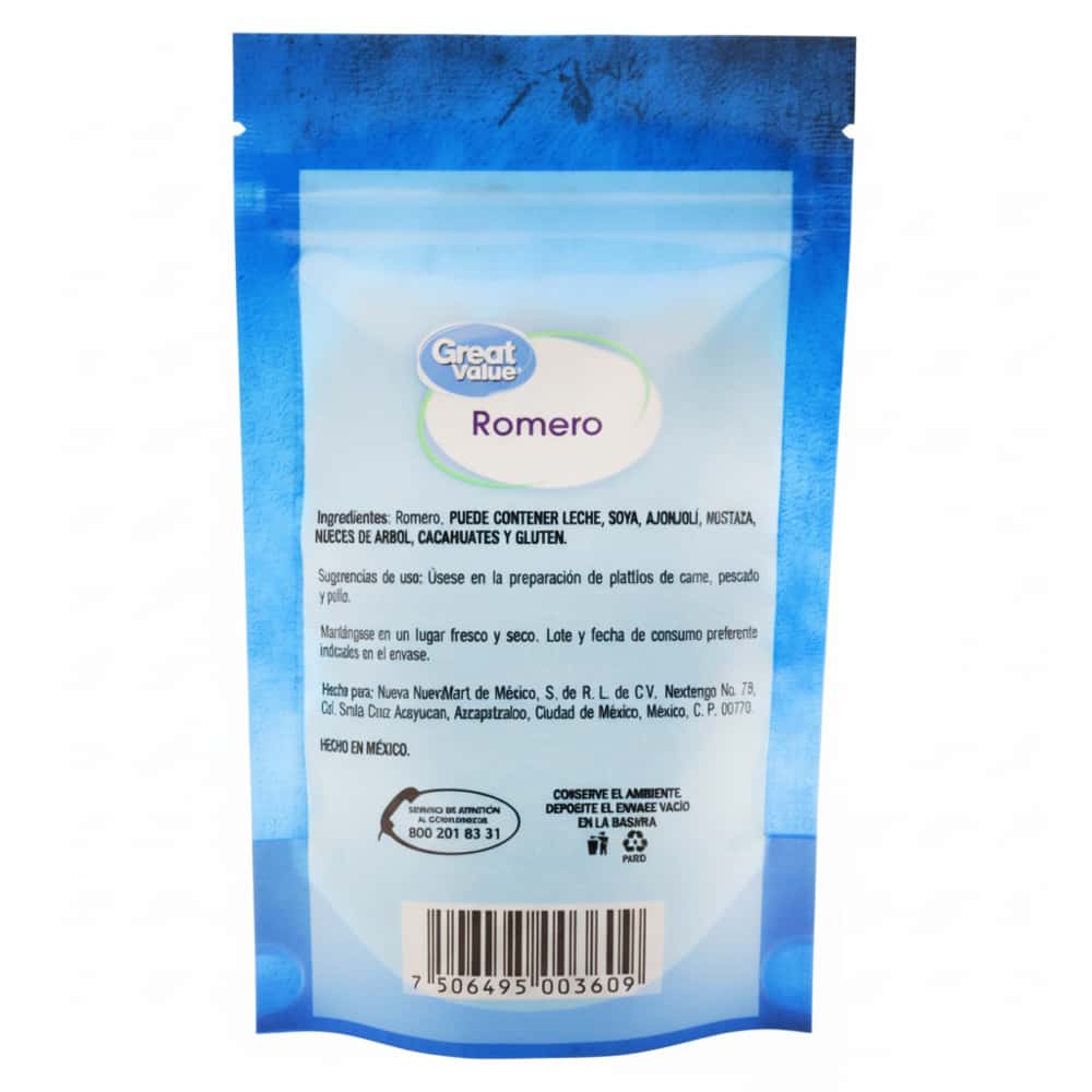 Hojas de romero molido Great Value (28 g) - Miniatura 4