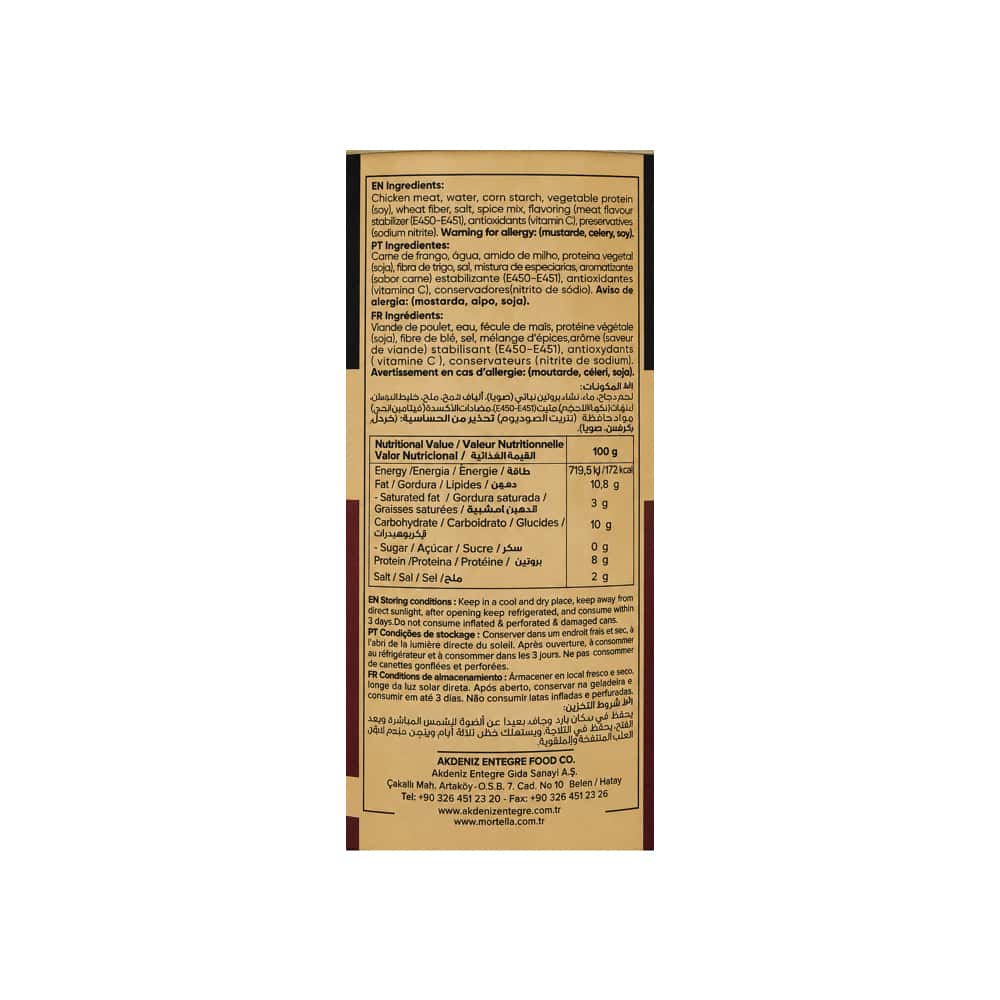 Mortadela especial sabor carne Mortella (340 g / 12.0 oz) - Miniatura 2