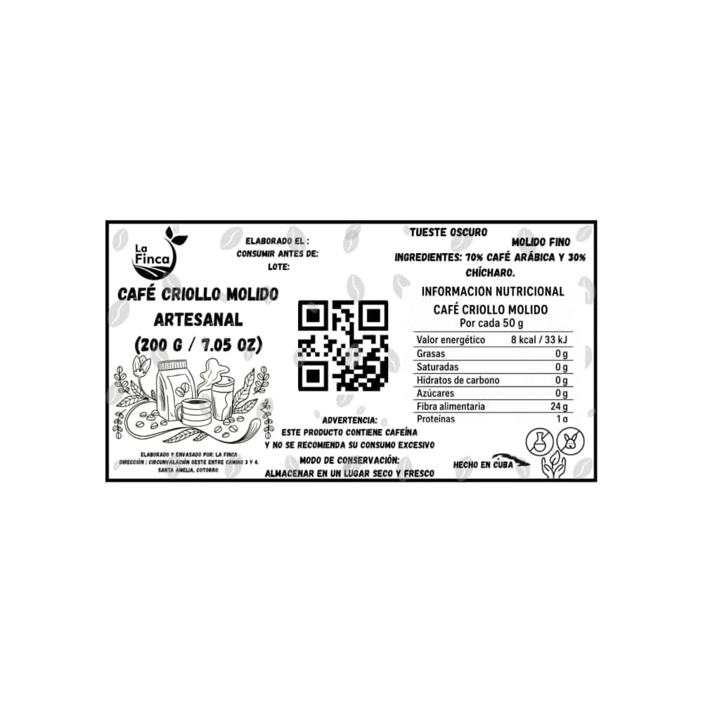 Café criollo molido artesanal La Finca (200 g / 7.05 oz) - Miniatura 4